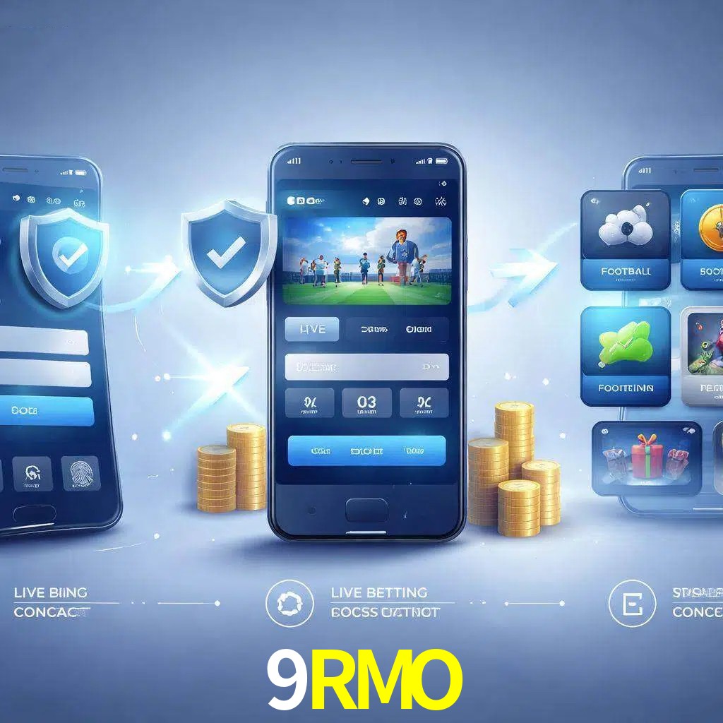 Pasos de acceso a la app 9RMO en pantalla de teléfono móvil